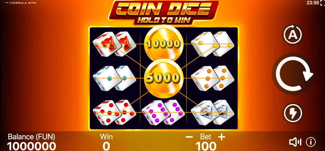 Coin Dice Hold and win