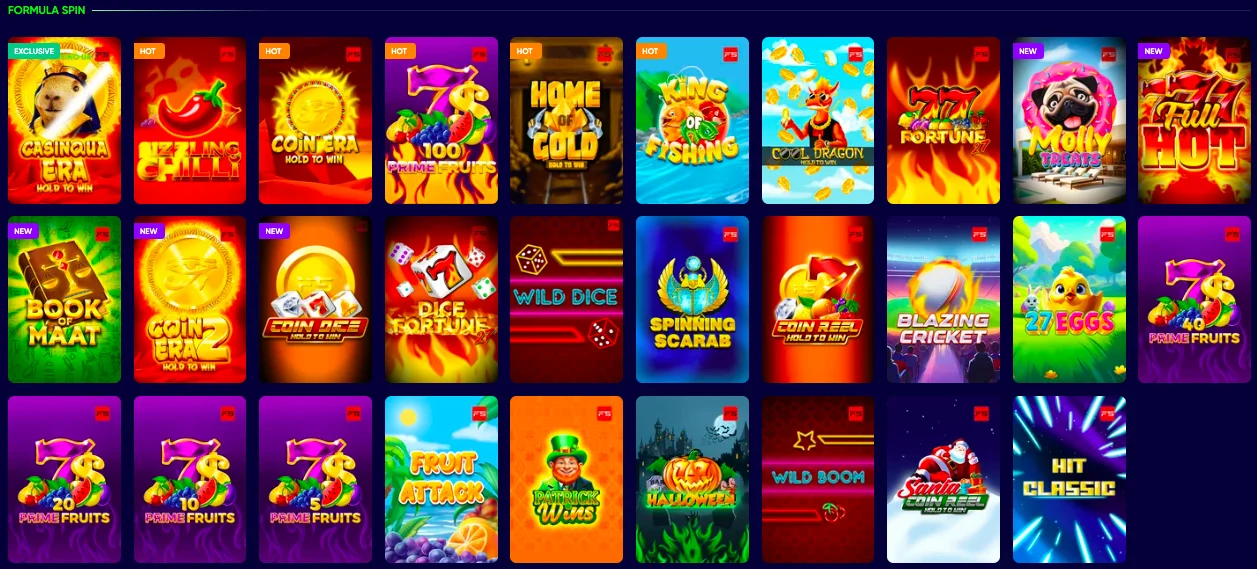 Провайдер formula spin слоти