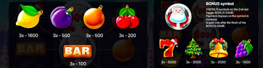 символи Santa Coin Reel: Hold to Win